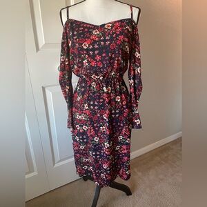 Vintage Mimi Chica black and Red Floral Dress